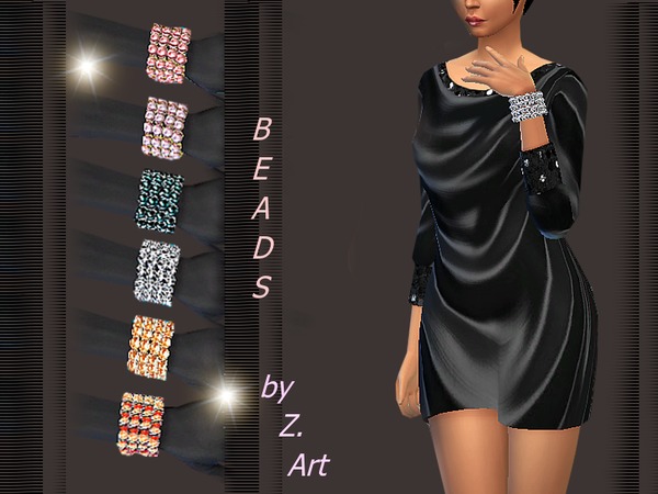 Sims 4 — Colorful Beads by Zuckerschnute20 — Every Sims woman will love this sparkling bracelet :D 6 colors stand-alone