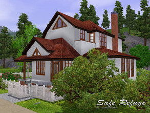 Sims 3 — Safe_Refuge by matomibotaki — Cozy suburban split-level house with charming details: Entrance, hall, kitchen,
