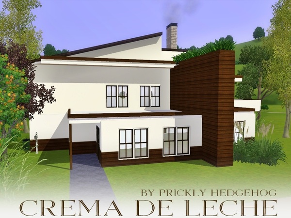 Sims 3 — Crema de Leche by Prickly_Hedgehog — This is a cute two story home for up to four sims. Two bedrooms with