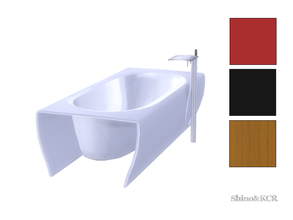 Sims 4 — Bathroom Minimalist - Bathtub by ShinoKCR — unique design on the tub and awesome faucets fixed for Island Living