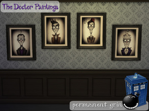 Sims 4 — The Doctor Paintings #9-12 by permanentgrin — Let the Doctor make a house call with these delightfully quirky,