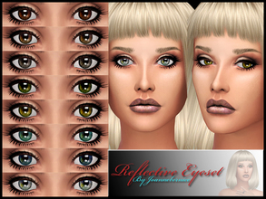 Sims 4 — Reflective Eye Set by joannebernice — 8 Natural Colours! Chocolate Brown, Light Brown,Green, Grey Yellow Green,