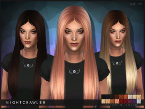 Sims 4 — Nightcrawler_(c)AF_Hair08 by Nightcrawler_Sims — S3 conversion TF/EF Smooth bone assignment All lods 18 colors +