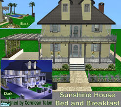 Sims 2 — Sunshine House Bed and Breakfast by Cerulean Talon — Found on Sims eastern seaboard, this adorably quaint
