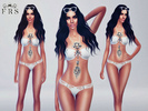 Sims 4 — My Goddess Swimsuit by FashionRoyaltySims — Standalone, custom thumbnail, 3 colors of jewels, HQ texture