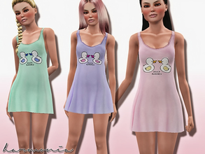 Sims 3 — TEEN ~ Duck Buddies Tank Nightie by Harmonia — This oh so cute tank nightie features two gorgeous duck buddies