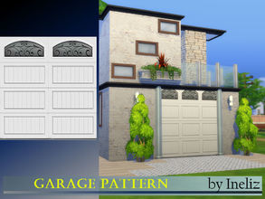 Sims 4 — Garage Pattern by Ineliz — This siding with a garage door texture is a part of the Garage Patterns set. Happy