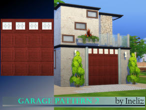Sims 4 — Garage Pattern 2 by Ineliz — This siding with a garage door texture is a part of the Garage Patterns set. Happy