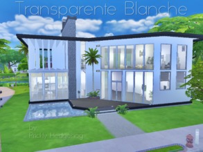 Sims 4 — Transparente Blanche by Prickly_Hedgehog — This is a lovely home for up to four sims. It comes with a pool, a