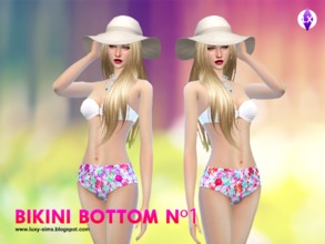 Sims 4 — Bikini N1 by LuxySims3 — 2 Swatches The package includes only the bottom of the bikini so that each person can