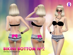Sims 4 — Bikini N2 by LuxySims3 — 3 Swatches The package includes only the bottom of the bikini so that each person can