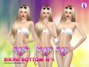 Sims 4 — Bikini N4 by LuxySims3 — 2 Swatches The package includes only the bottom of the bikini so that each person can