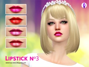 Sims 4 — Lipstick N3 by LuxySims3 — 4 Swatches Age appropiate: Adult, teen, young Adult, elder Allow for random If you
