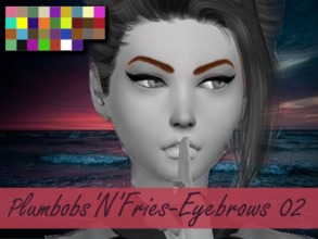Sims 4 — Eyebrows 02 by Plumbobs_n_Fries — -Eyebrows -34 Colours -Teen to Elders -Female Enjoy!! *If Any Problems Please