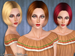 Sims 3 — Sintiklia - Hair Mikaella by SintikliaSims — T/YA/AE Sims 4 conversion(another texture) With thumbnail Head bone