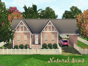 Sims 3 — Country House by Natural_Sims — This house contains a kitchen, a living room, a bathroom and two bedrooms. The