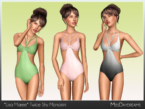Sims 3 — *Lisa Maree* Twice Shy Monokini by MissDaydreams — *Lisa Maree* Twice Shy Monokini is a feminine one-piece