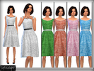 Sims 4 — Embroidered Belted Dress by DarkNighTt — Embroidered Belted Dress for your ''Cute'' sims for Spring. Custom mesh