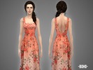 Sims 4 — Boho - summer gown by -April- — Hey! I'm back with this beaded printed gown which is perfect for warm June