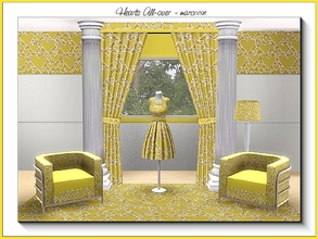 Sims 3 — Hearts Allover_marcorse by marcorse — Geometric pattern: allover design of hearts in yellow