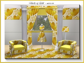 Sims 3 — Hearts of Gold_marcorse by marcorse — Geometric pattern: golden hearts in a floating design