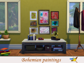 Sims 4 — evi Bohemian painting 1 by evi — Part of a set of 10 bohemian style paintings