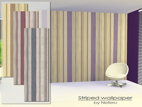 Sims 4 — Striped wallpaper by Neferu2 — Wallpaper that looks great in any environment_4 variations