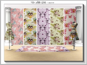 Sims 3 — For Little Girls_marcorse by marcorse — Five sweet patterns for little girls. All are found in Themed, except