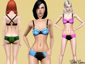 Sims 3 — Bikini by StarSims — New bikini for your sims, look good in bright and dark colors. -recolorable -CAS and