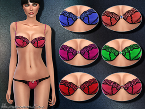 Sims 4 — Whispering Balconette Bra by Harmonia — With a little lift, beautiful embroidery, this romantic balconet