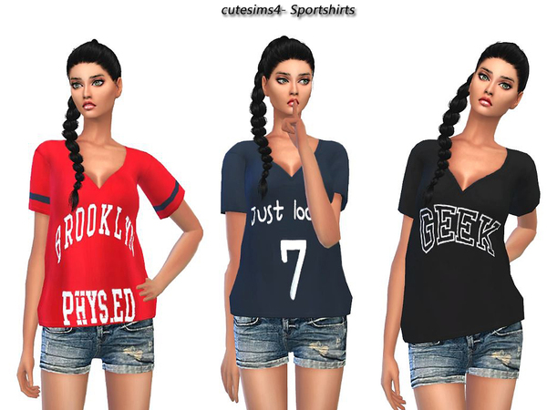 Sims 4 — casual_Sporty_Outfit by Awesomesims4 — casual_Sporty_Outfit with baggyJeans in 3 Colors and letterprint_Shirts