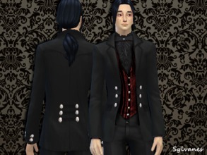 Sims 4 — Vampire Lord_Victorian vest03_T.D. by Sylvanes2 — And let there be vampires!!! Or atleast victorian (gothic)