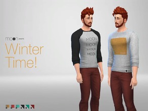 Sims 4 — Winter Time! - Sweater Recolour by MoonCCs — It's winter time! These new sweaters will make your sim beautiful