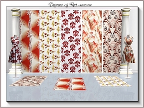 Sims 3 — Degrees of Red_marcorse by marcorse — Five patterns in varying shades of red. Triangle Swirls is found in