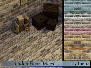Sims 4 — London Floor Bricks by Ineliz — This is a set of seamless bricks and it is available in 5 colors. Enjoy!