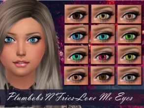 Sims 4 — Love Me Eyes by Plumbobs_n_Fries — -Non-Default Eyes -All Ages -Both Gender -12 Colours Enjoy!!!:D *Make sure
