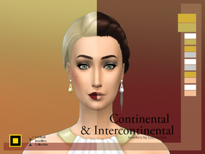 Sims 4 — Continental and Intercontinental Earrings by Golden_Girl2 — Continental and Intercontinental are a duo of