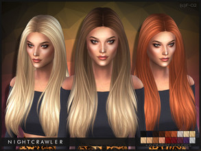 Sims 4 — Nightcrawler_(c)AF_Hair02 by Nightcrawler_Sims — S3 conversion TF/EF Smooth bone assignment All lods 18 colors +