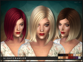 Sims 4 — Nightcrawler_(c)AF_Hair01 by Nightcrawler_Sims — S3 conversion TF/EF Smooth bone assignment All lods 18 colors +