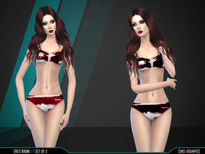 Sims 4 — Eres Bikini Set of 2 by SIms4Krampus — This is a stand alone set of 2 bikinis for women with a unique design