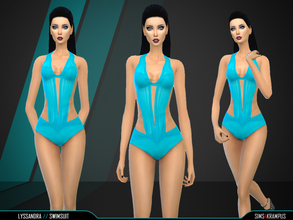 Sims 4 — Lyssandra Swimsuit by SIms4Krampus — This is a stand alone swimsuit for women with a stylish design of a 'V'