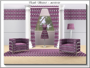 Sims 3 — Purple Mosaic_marcorse by marcorse — Geometric pattern: mosaic design in pink and purple.