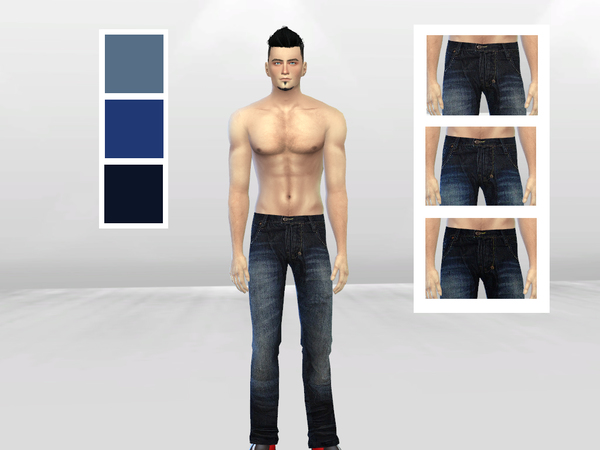 Sims 4 — Dusk Faded Denim Pants by McLayneSims — Standalone item 3 Swatches No recoloring Please don't upload my works to