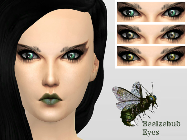Sims 4 — Beelzebub Eyes by McLayneSims — Standalone item 3 Swatches Available for both Male and Female No recoloring