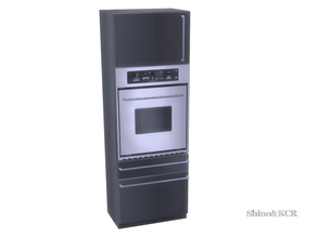 Sims 4 — Stainless Steel Kitchen - Cabinet with Oven by ShinoKCR — Decorative only - find it in Endtables