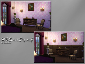 Sims 4 — MB-EternalEleganceJ by matomibotaki — MB-EternalEleganceJ,one solid colored wallpaper, one half with wooden