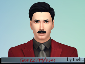 Sims 4 — Gomez Addams by Ineliz — Gomez Addams is the patriarch of The Addams Family. In Sims 4 he's life goal is to