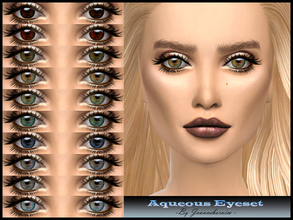 Sims 4 — Aqueous Eyeset by joannebernice — Definitely my favourite set to date. I decided to add a sclera to the eye to