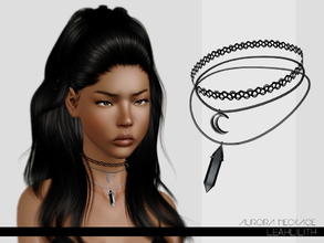 Sims 3 — LeahLillith Aurora Necklace by Leah_Lillith — Aurora Necklace 3 recolorable areas hope you'll enjoy^^