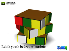 Sims 4 — kardofe_Rubik youth bedroom_Coffee Table by kardofe — Coffee table cluttered cube rubik 